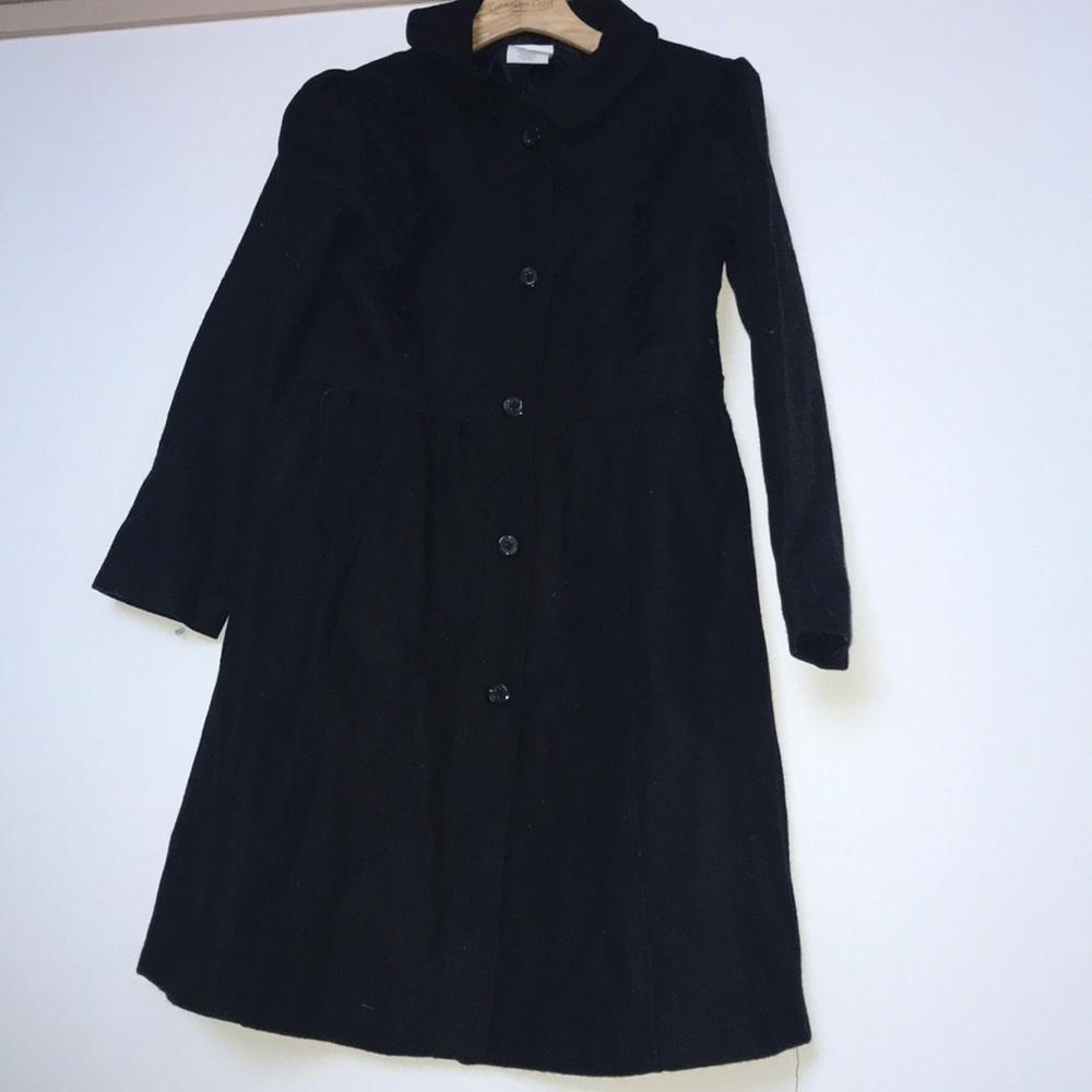 NWOT Black wool dress coat